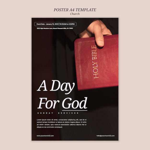 Free PSD realistic church template