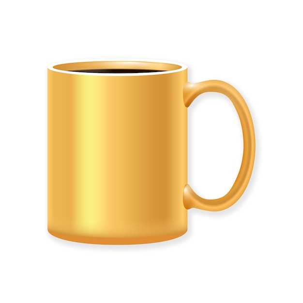 Realistic coffee cup element