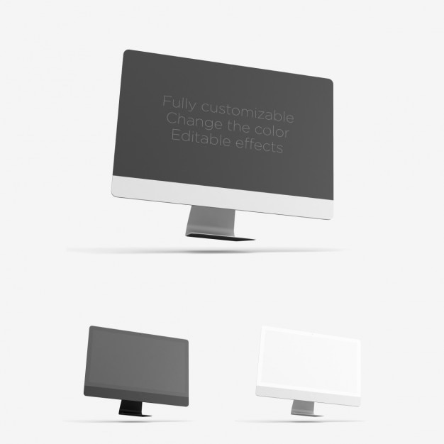 無料PSD 現実的なコンピュータプレゼンテーション