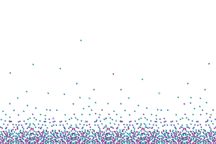 Free PSD realistic confetti border isolated
