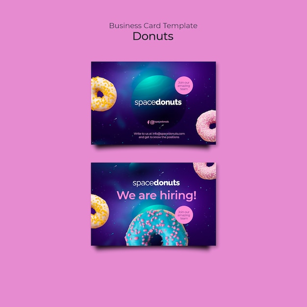 Free PSD realistic donuts design template