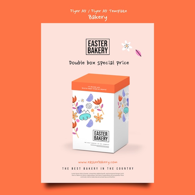 PSD gratuito design realistico del modello di pasqua