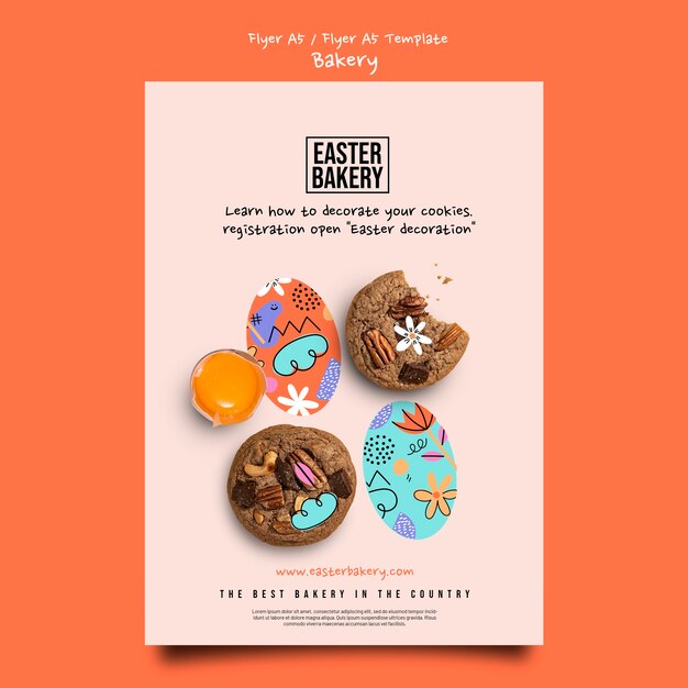 Realistic easter template design
