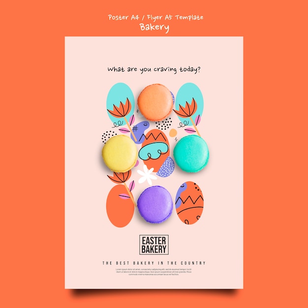 Free PSD realistic easter template design