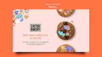 Free PSD realistic easter template design