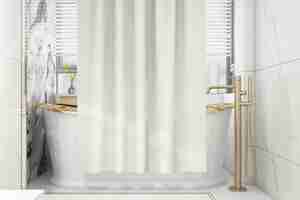 Бесплатный PSD Реалистичная элегантная ванная комната с ванной