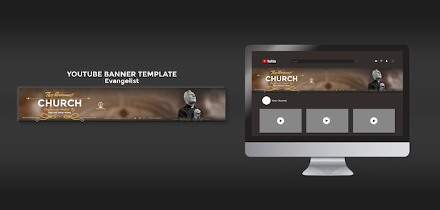 Free PSD realistic evangelist design template