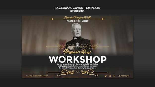 Free PSD realistic evangelist design template