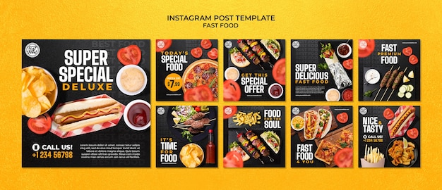 PSD gratuito design realistico del modello di fast food