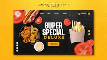 Free PSD realistic fast food template design