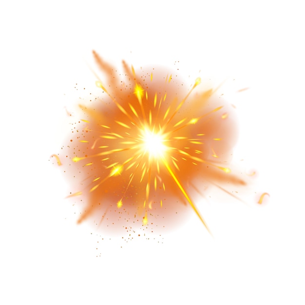 Free PSD realistic fire explosion isolated