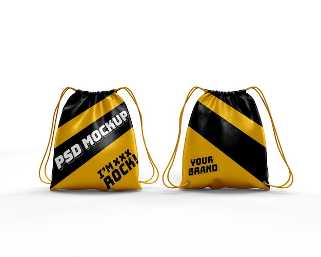 Download Premium PSD | Drawstring bag mockup