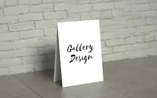 Free PSD realistic gallery mockup