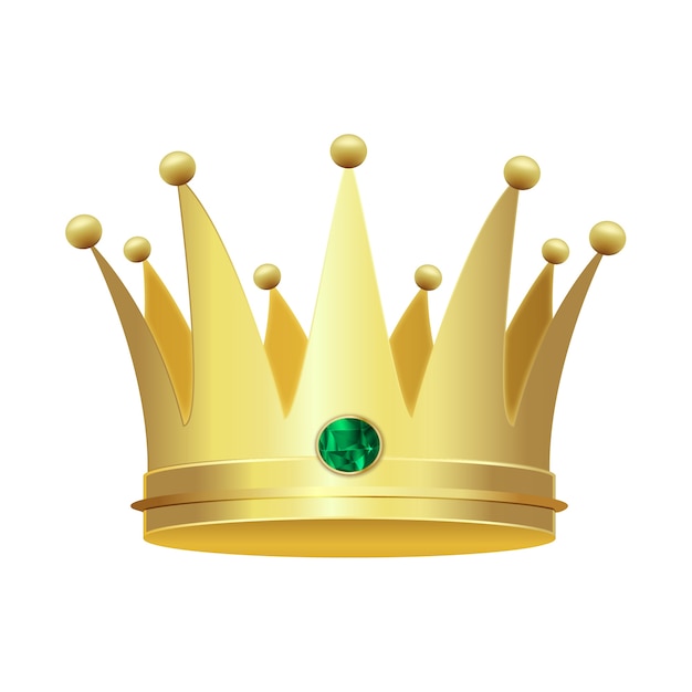 Realistic golden crown