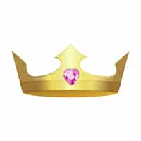 Free PSD realistic golden crown