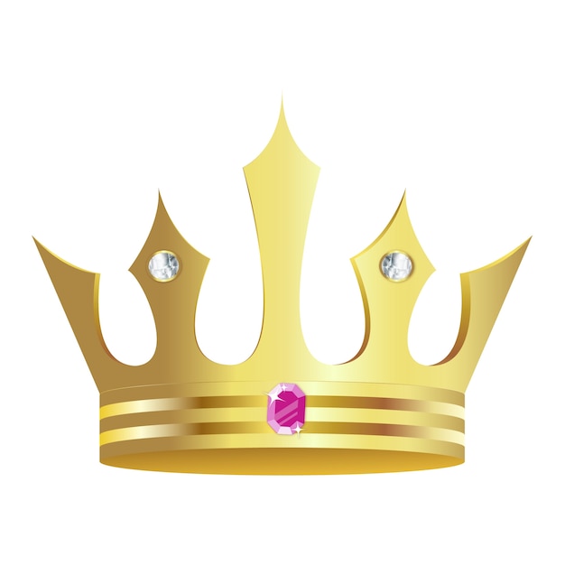 Free PSD realistic golden crown