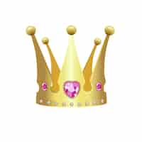 Free PSD realistic golden crown