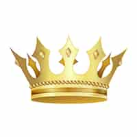 Free PSD realistic golden crown