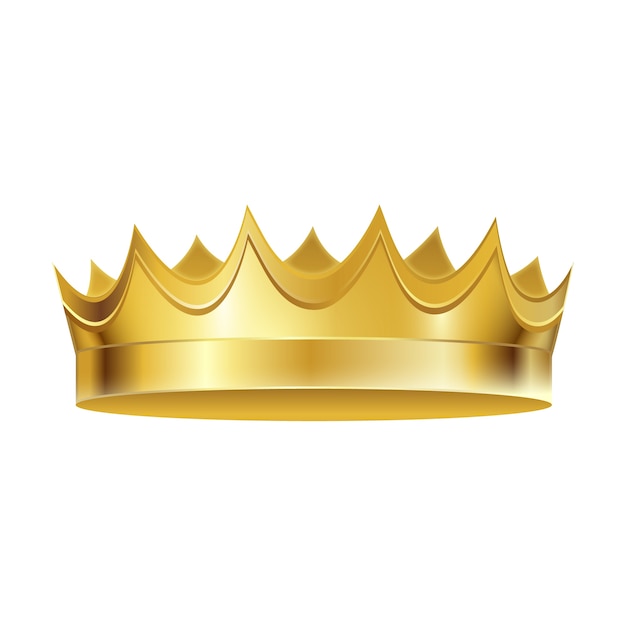 Free PSD realistic golden crown