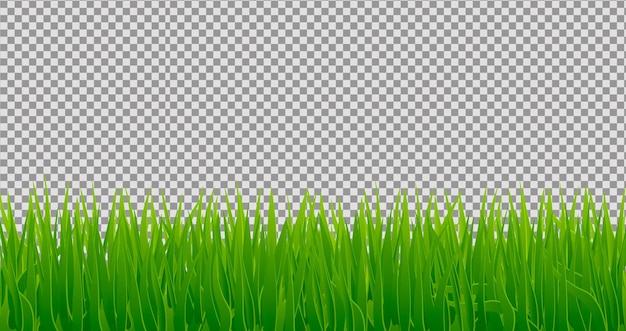 Бесплатный PSD Реалистичный фон травы с градиентами на прозрачном фоне