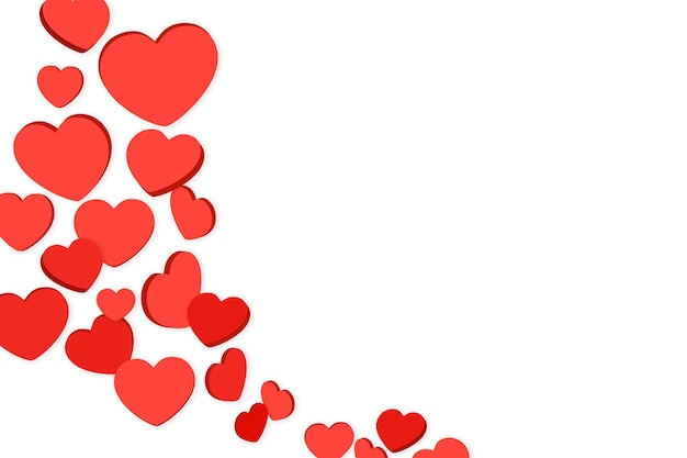 Realistic heart border design