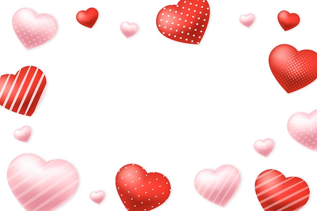 Free PSD realistic heart border design