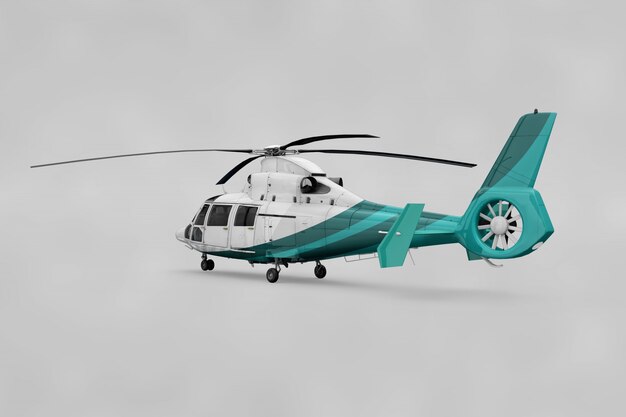 Realistic helicopter mockup