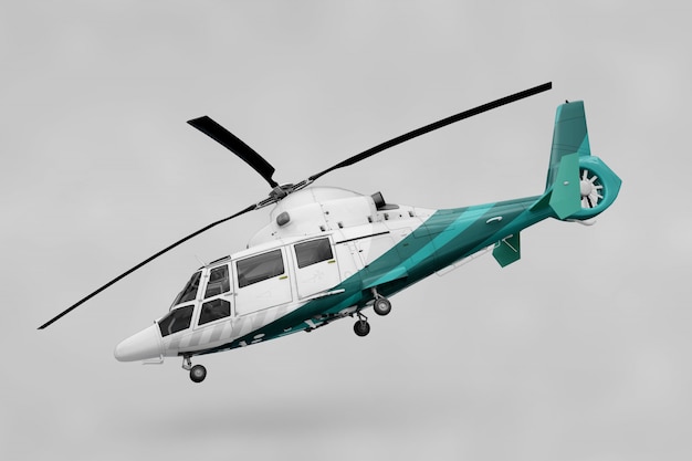 Realistic helicopter mockup