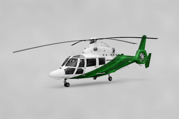 Free PSD realistic helicopter mockup