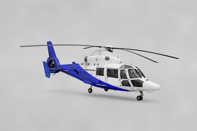 Realistic helicopter mockup