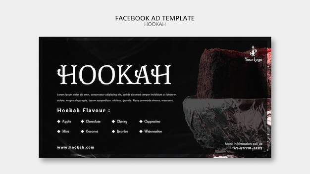 Free PSD realistic hookah template design