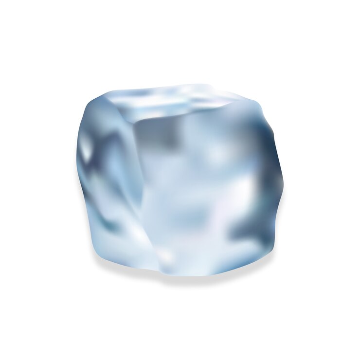 Free PSD realistic ice cube illustration
