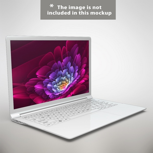 Free PSD realistic laptop presentation