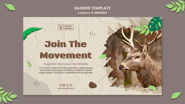 Realistic leisure and wildlife template