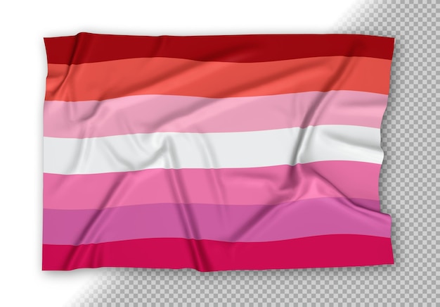 Realistic Lesbian Pride Flag