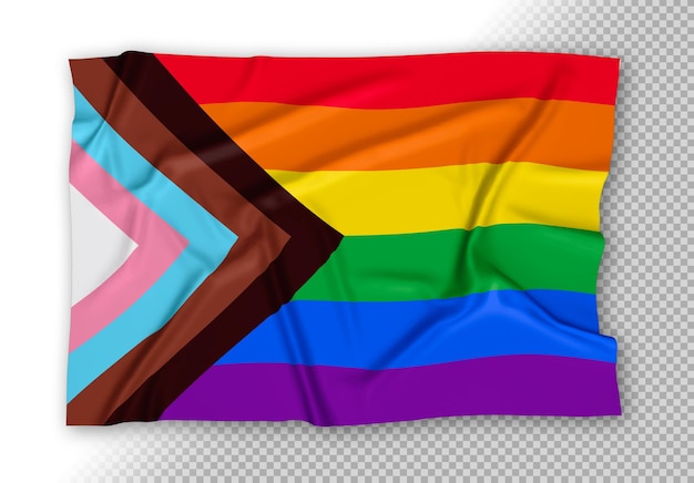 Realistic LGTBIQ Pride Flag