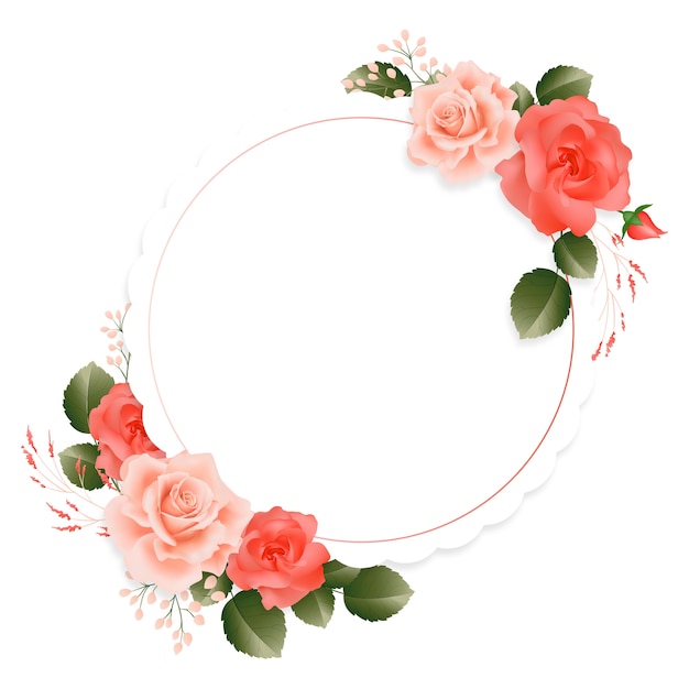 Realistic love flowers arrangement