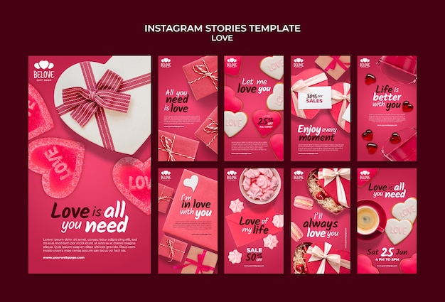 Free PSD realistic love template design