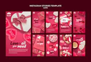 Free PSD realistic love template design