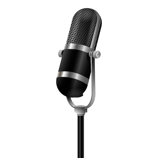 Realistic microphone illustration