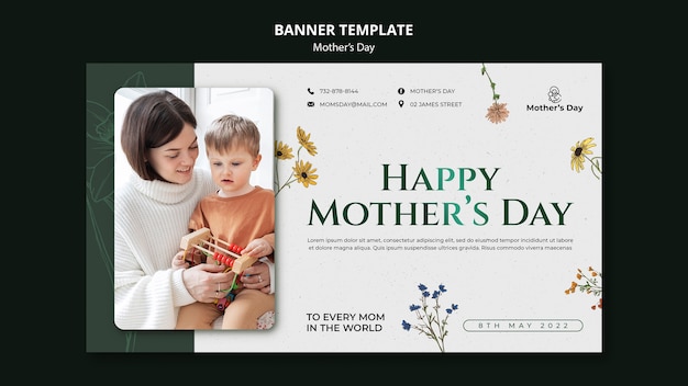 realistic mother's day design template