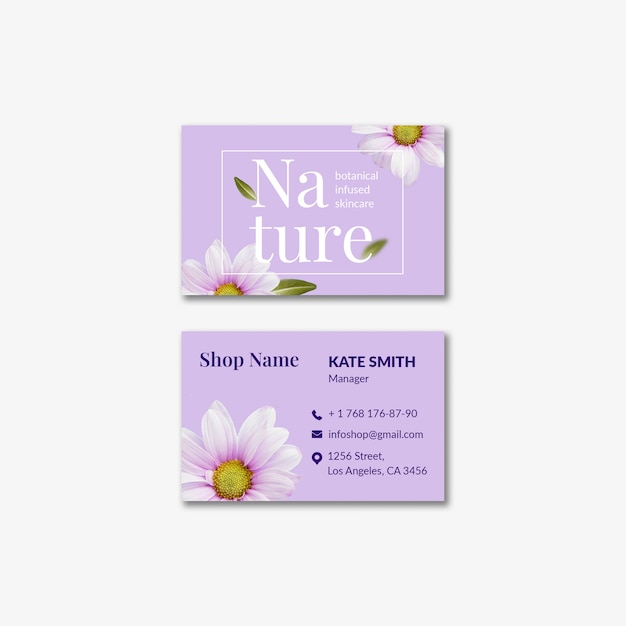 Realistic nature business card