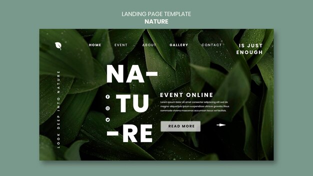 Realistic nature design template