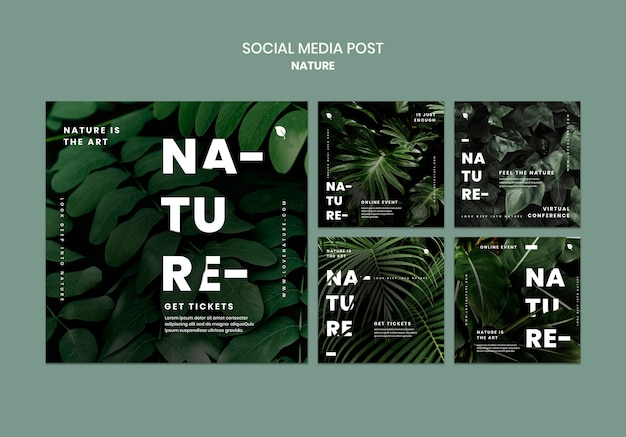 Free PSD realistic nature design template