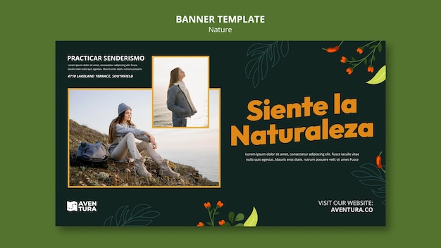 Realistic nature design template