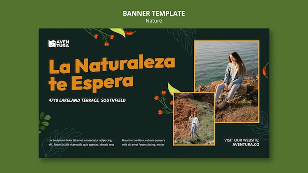 Free PSD realistic nature design template