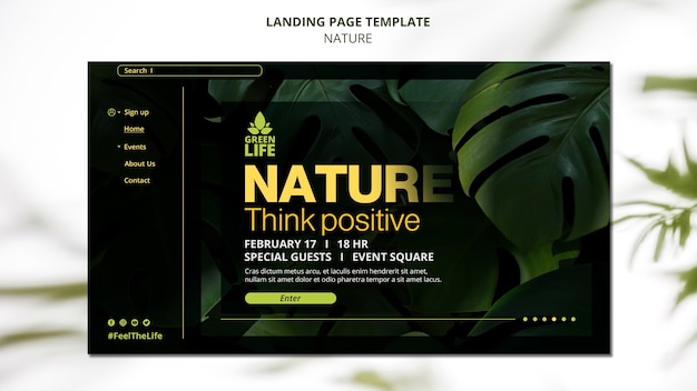 Realistic nature style template