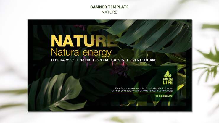 Free PSD realistic nature style template
