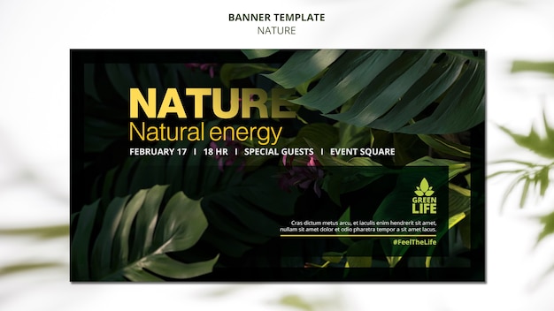 Realistic nature style template