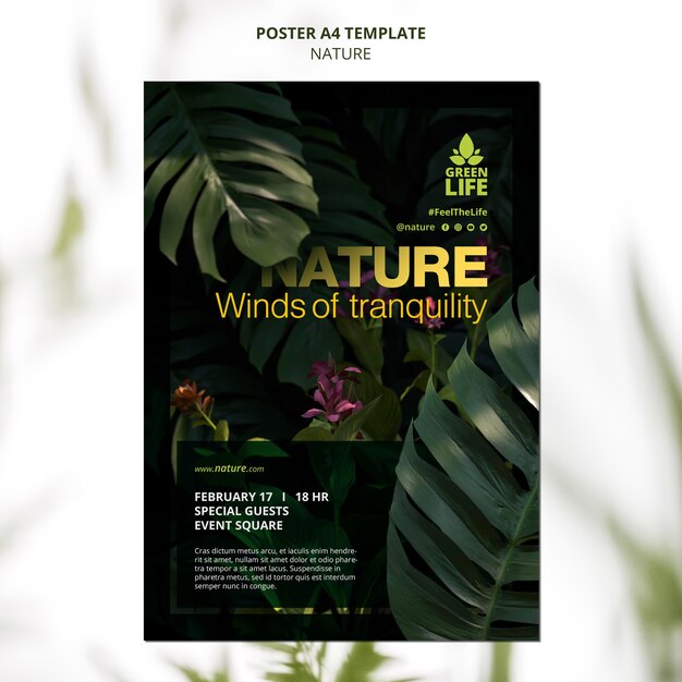 Realistic nature style template